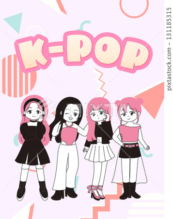 A cute template for announcing a K-POP event 131185315