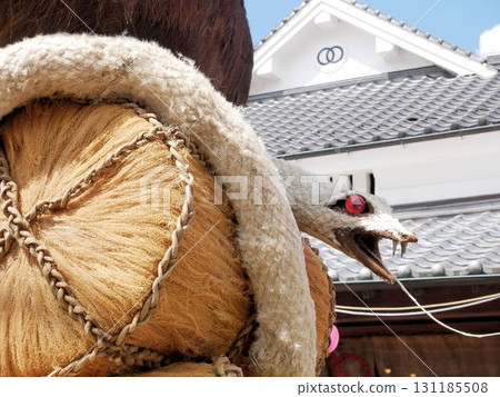Large sculpture of a white snake for the Hassaku Festival (Yamato Town, Kumamoto Prefecture) 131185508