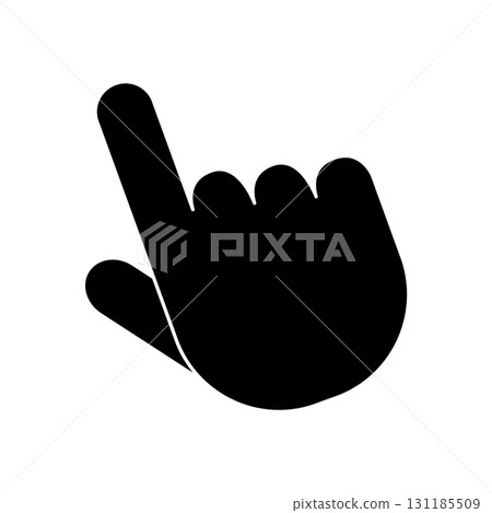 Simple pointing hand symbol 131185509