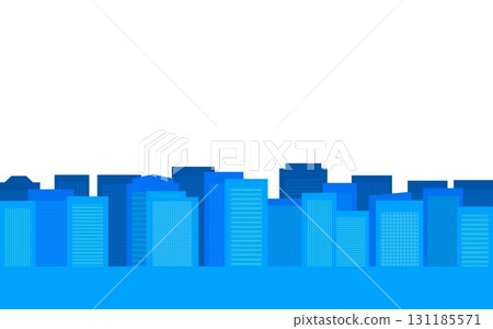 Cityscape white background blue 131185571