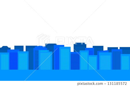 城市景觀白色背景藍色 城市景觀白色背景藍色 131185572