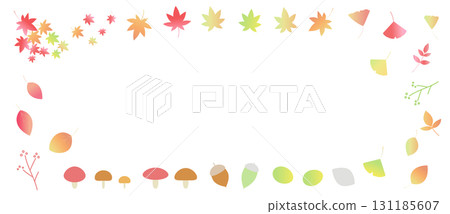 秋葉框架圖背景秋葉綠楓銀杏 秋葉框架圖背景秋葉綠楓銀杏 131185607