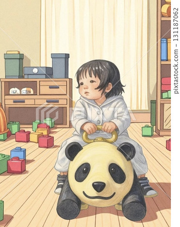幼兒玩熊貓玩具 幼兒玩熊貓玩具 131187062