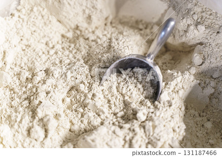 Almond flour from almonds for baking and desserts in cooking Almond flour from almonds for baking and desserts in cooking 131187466