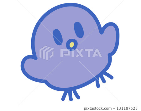 一個簡單而受歡迎的藍色小雞角色 131187523