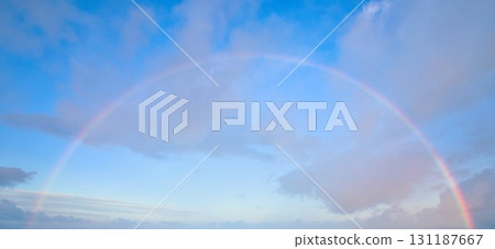Sky Replacement Full Rainbow clouds 131187667