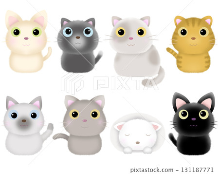Cat seamless pattern (with shadow, large) B-1 131187771