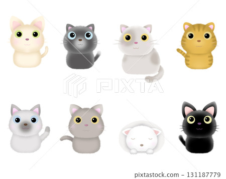 貓咪無縫圖案(帶陰影,小)B-5 貓咪無縫圖案(帶陰影,小)B-5 131187779