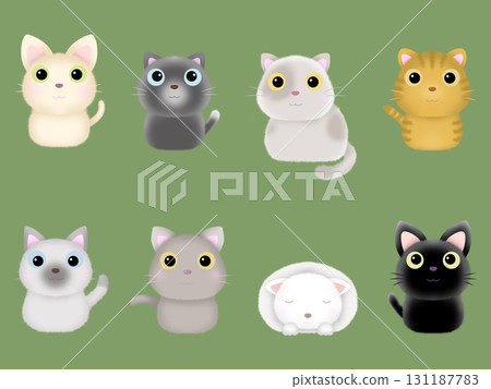 Cat seamless pattern (with shadow, small) B-7 Cat seamless pattern (with shadow, small) B-7 131187783