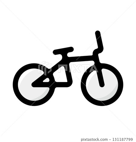 MBX插圖圖示（自行車、極限、BMX素材） 131187799