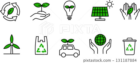 地球、環境、生態、生態圖示集 131187884