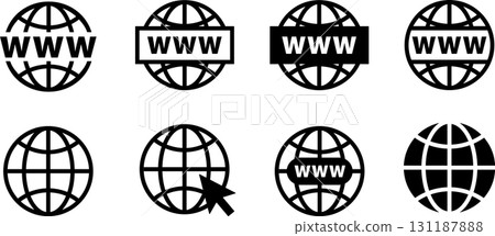 Internet, browser, www, world, network icon 131187888