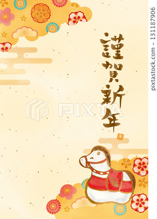 2026年新年賀卡馬雕像 2026年新年賀卡馬雕像 131187906