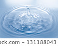 Drops of water falling on the surface of the water. 131188043