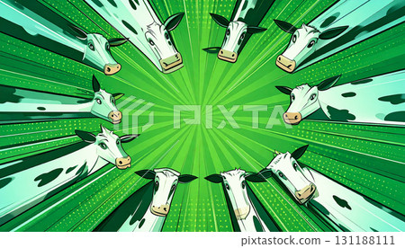 滑稽的乳牛（人工智慧生成的圖像） 131188111