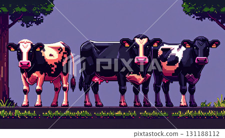 Pixelated cows (AI-generated images) 131188112