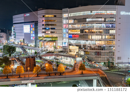 Saitama Prefecture: Kawaguchi Station and city night view Saitama Prefecture: Kawaguchi Station and city night view 131188172