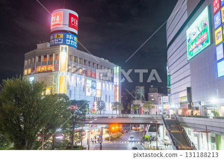 埼玉縣：川口站與城市夜景 131188213