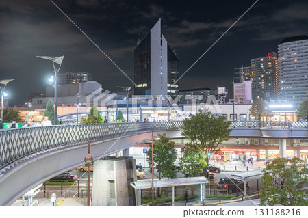 埼玉縣：川口站與城市夜景 131188216