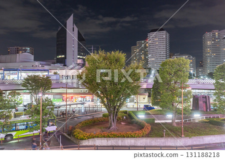 Saitama Prefecture: Kawaguchi Station and city night view Saitama Prefecture: Kawaguchi Station and city night view 131188218