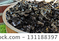 Grass jelly dessert herbal gelatin. 131188397