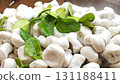 Steamed fish balls for Thai spicy salad. 131188411