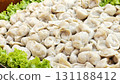 Steamed fish balls for Thai spicy salad. 131188412