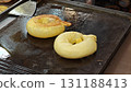Fried roti in hot pan. 131188413