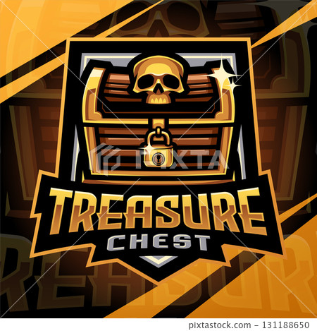 Treasure chest esport mascot logo design 131188650