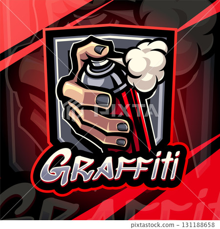 Graffiti esport mascot logo design Graffiti esport mascot logo design 131188658