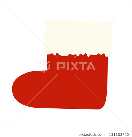 紅色聖誕襪的插圖 131188700