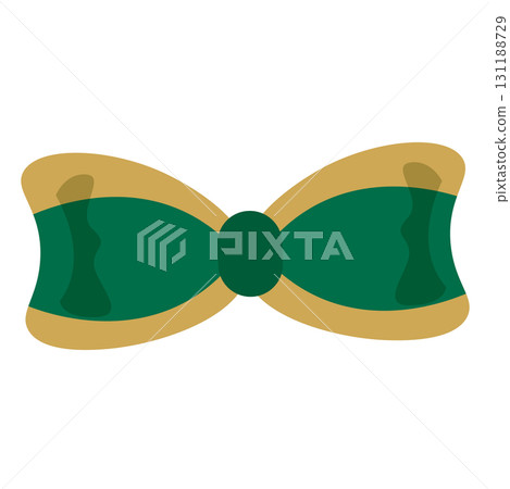 綠色和金色絲帶插圖 綠色和金色絲帶插圖 131188729