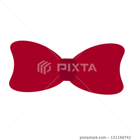 Simple illustration of a red ribbon 131188742