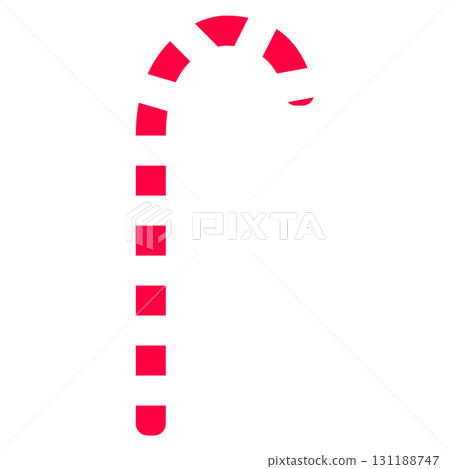 紅白條紋糖果手杖的聖誕插圖 131188747
