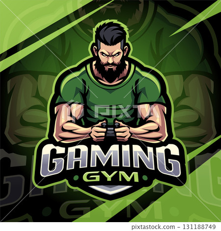 Gaming gym esport mascot logo design 131188749