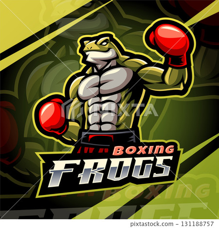 Boxing Frogs Esport Mascot Logo Design 131188757