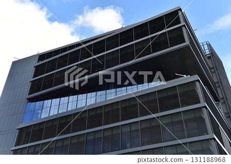 Modern steel business financial building facade detail Modern steel business financial building facade detail 131188968