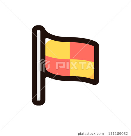 Linesman, assistant referee illustration icon (tools, football, soccer material) Linesman, assistant referee illustration icon (tools, football, soccer material) 131189082