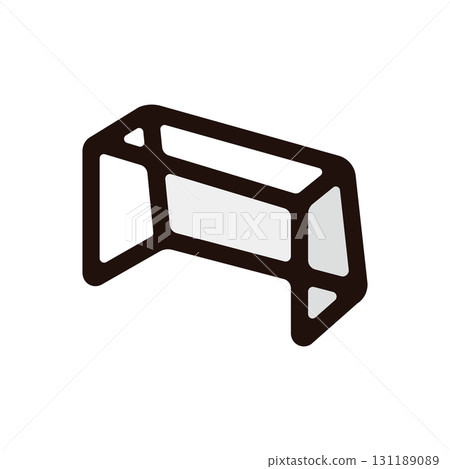 Soccer goal illustration icon (tools, football, soccer material) Soccer goal illustration icon (tools, football, soccer material) 131189089
