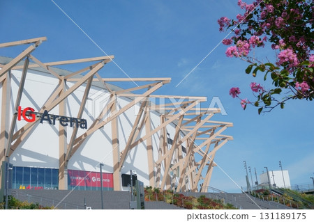 IG Arena 的正面和紫薇花 131189175