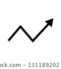 Vector illustration of an arrow zigzag up and down 131189202