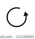 Vector illustration of an arrow going around counterclockwise 131189205