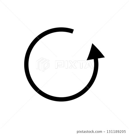 逆時針旋轉的箭頭的向量插圖 131189205