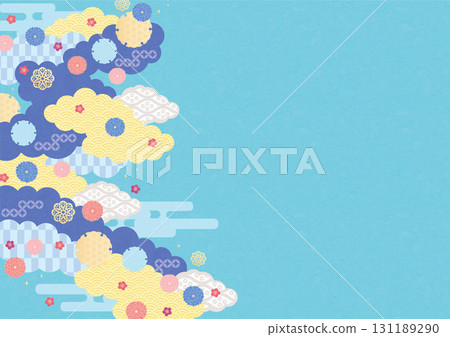 背景材料-日本雲紋（幻想）2025-1 131189290
