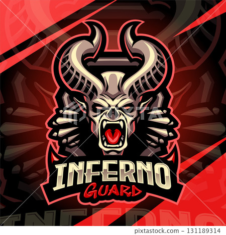 Inferno guard esport mascot logo design 131189314