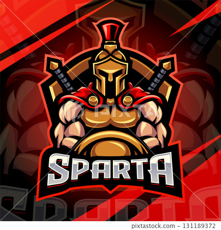 Sparta esport mascot logo design Sparta esport mascot logo design 131189372