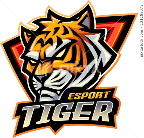 Tiger head esport mascot 131189375
