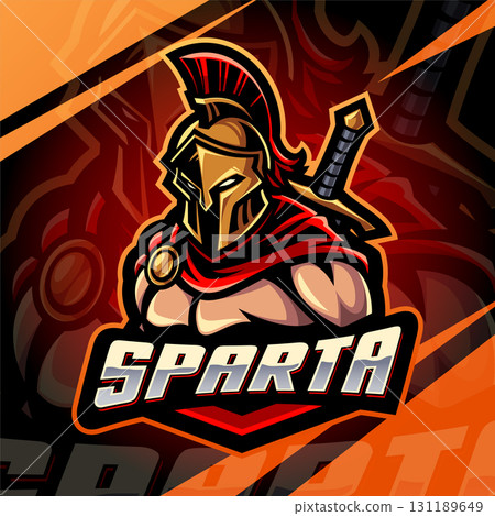 Sparta esport mascot logo design 131189649