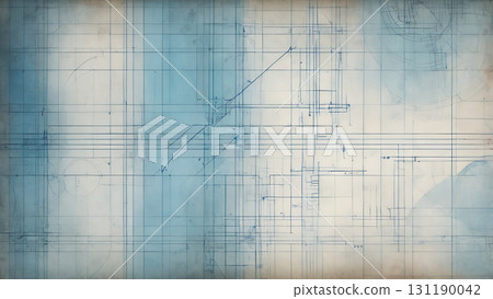 Indigo Blueprint Matrix With Subtle Metallic Embossing Indigo Blueprint Matrix With Subtle Metallic Embossing 131190042