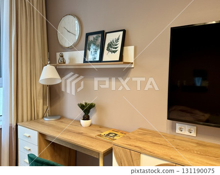 Modern and stylish interior in a new apartment 131190075